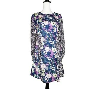 Umgee Floral Print Dress Casual Mini Dress Size M Cottage‎ Core Prairie Ditzy